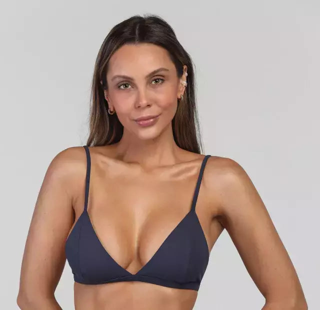 Navy blue Triangle Bikini Top