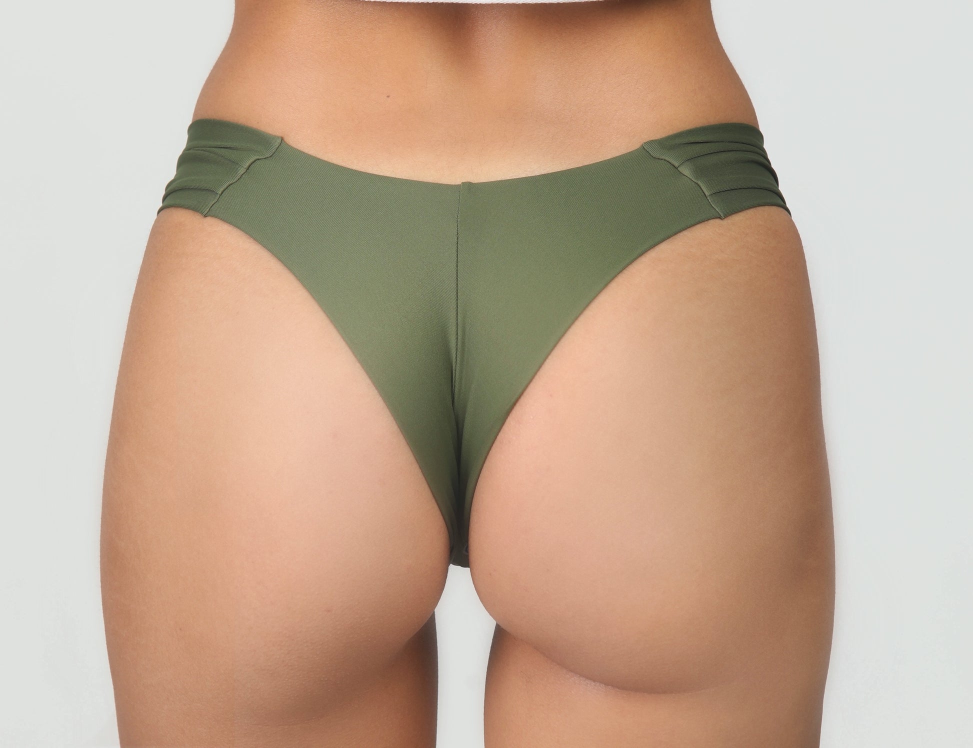 Olive Green High-Leg Bikini Bottom